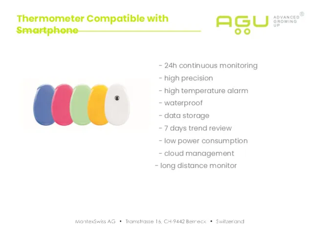 Thermometer Compatible with Smartphone - 24h continuous monitoring - high