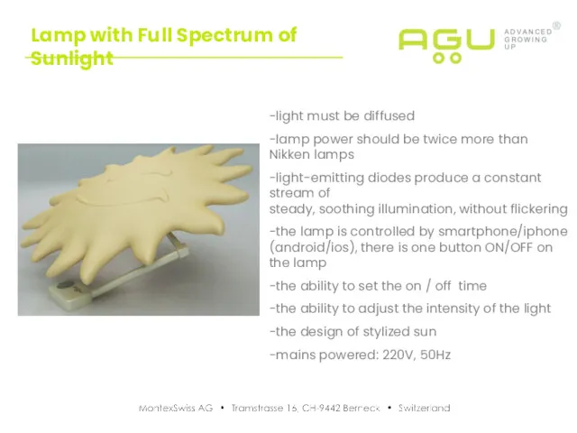 Lamp with Full Spectrum of Sunlight -light must be diffused