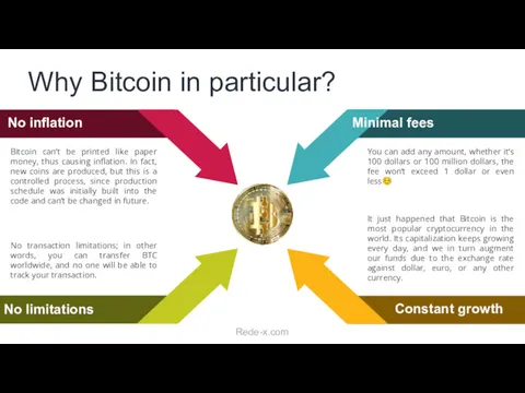 Why Bitcoin in particular? Bitcoin can’t be printed like paper