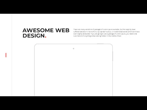 AWESOME WEB DESIGN. There are many variations of passages of