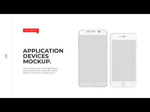 APPLICATION DEVICES MOCKUP. There are many variations of passages of