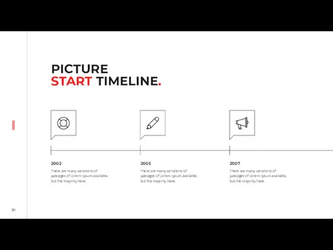 PICTURE START TIMELINE. 2002 There are many variations of passages