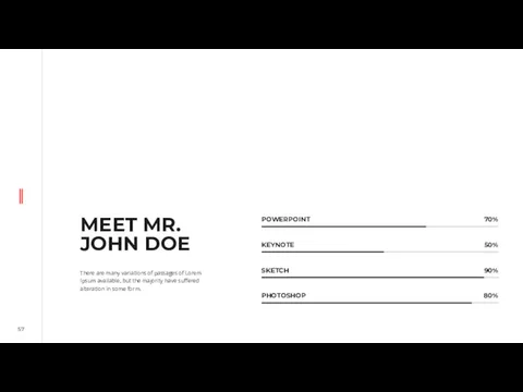 MEET MR. JOHN DOE There are many variations of passages