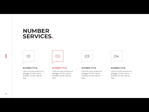 NUMBER SERVICES. NUMBER TITLE There are many variations of passages