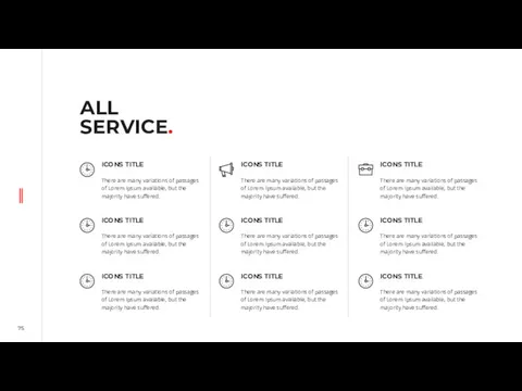 ALL SERVICE. ICONS TITLE There are many variations of passages