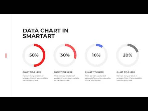 DATA CHART IN SMARTART 50% 30% 10% 20% CHART TITLE