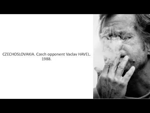 CZECHOSLOVAKIA. Czech opponent Vaclav HAVEL. 1988.