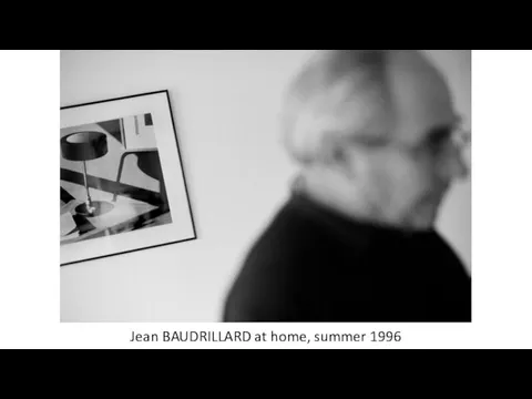 Jean BAUDRILLARD at home, summer 1996