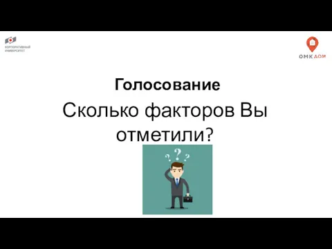 Сколько факторов Вы отметили? Голосование