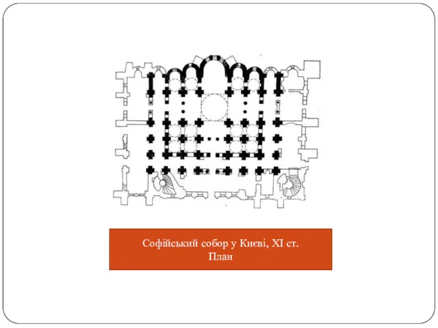 Софійський собор у Києві, ХІ ст. План
