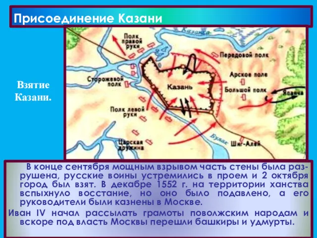 В конце сентября мощным взрывом часть стены была раз-рушена, русские