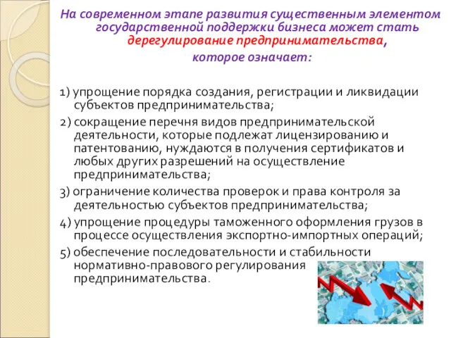 На современном этапе развития существенным элементом государственной поддержки бизнеса может