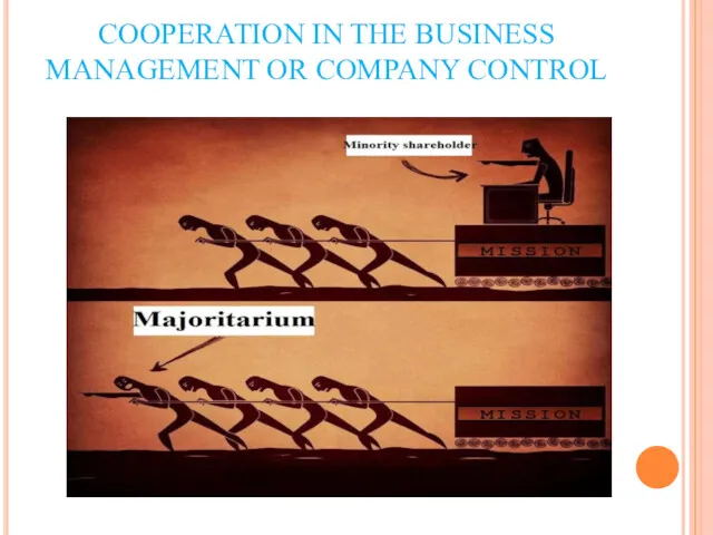 COOPERATION IN THE BUSINESS MANAGEMENT OR COMPANY CONTROL