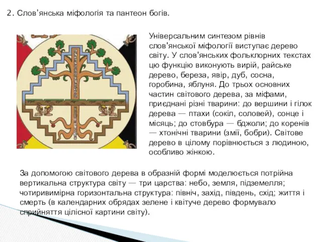 2. Слов’янська міфологія та пантеон богів. Універсальним синтезом рівнів слов'янської