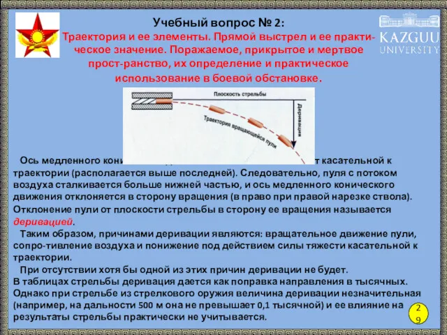 29 Учебный вопрос № 2: Траектория и ее элементы. Прямой