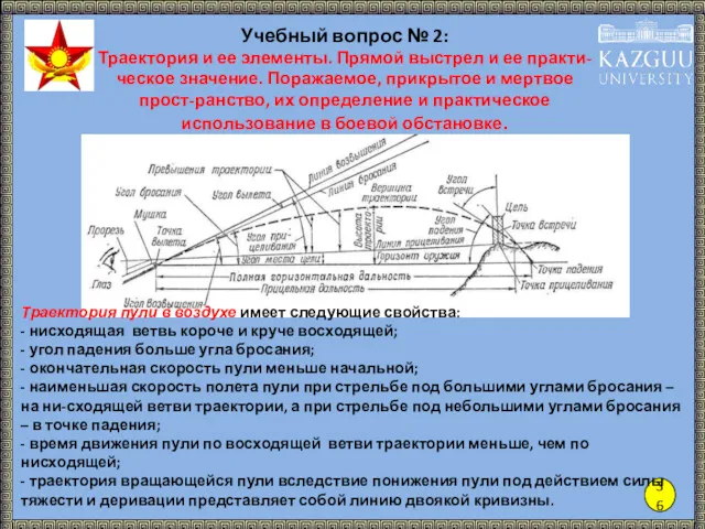 36 Учебный вопрос № 2: Траектория и ее элементы. Прямой