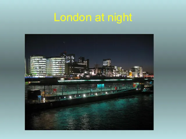 London at night