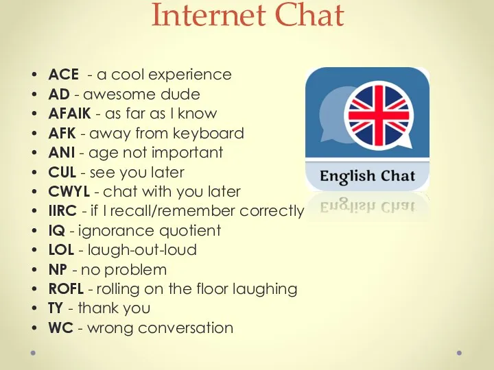 Internet Chat ACE - a cool experience AD - awesome