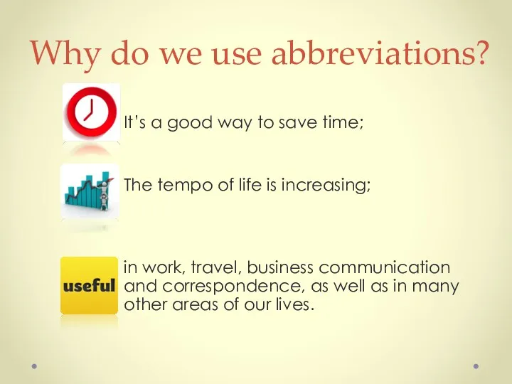 Why do we use abbreviations? It’s a good way to