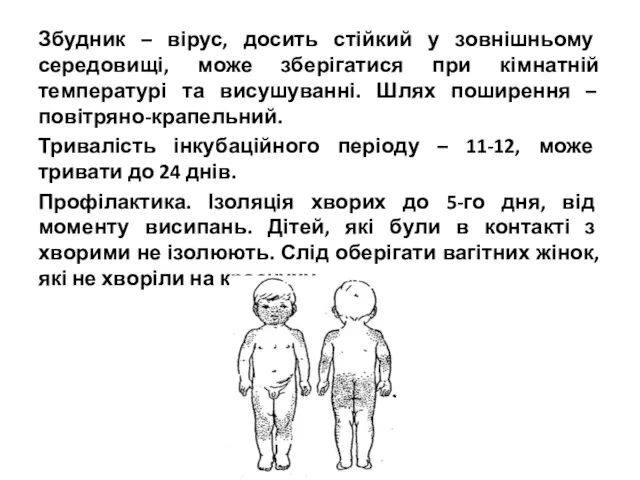 Збудник – вірус, досить стійкий у зовнішньому середовищі, може зберігатися