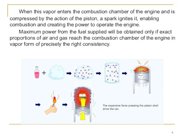 When this vapor enters the combustion chamber of the engine