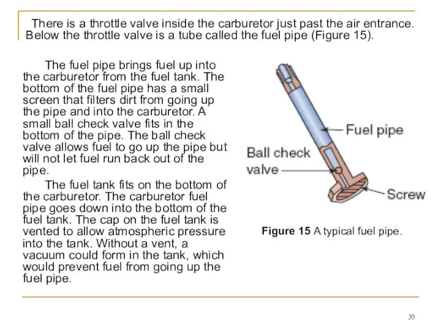 There is a throttle valve inside the carburetor just past