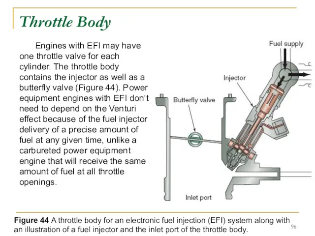 Engines with EFI may have one throttle valve for each