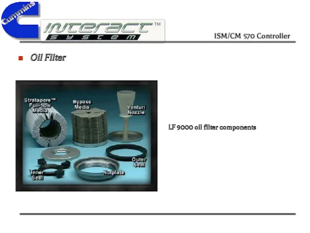 Oil Filter LF 9000 oil filter components