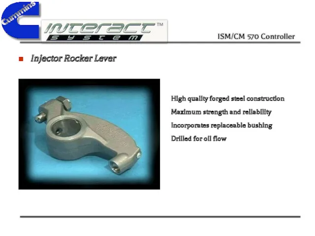 Injector Rocker Lever High quality forged steel construction Maximum strength and reliability Incorporates
