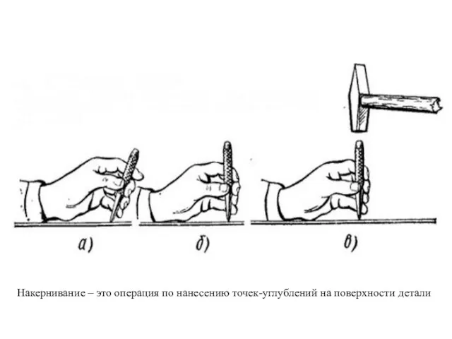 Накернивание – это операция по нанесению точек-углублений на поверхности детали