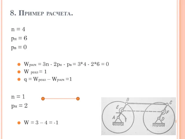 8. Пример расчета. n = 4 рн = 6 рв