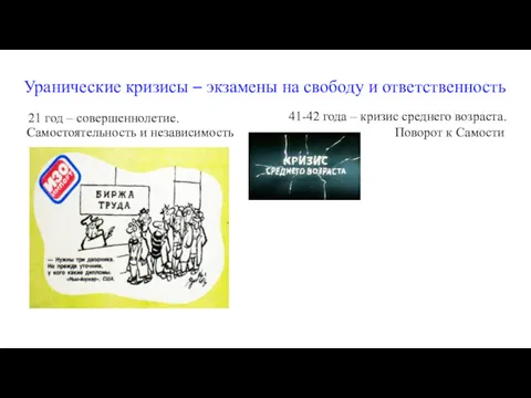 Уранические кризисы – экзамены на свободу и ответственность 21 год