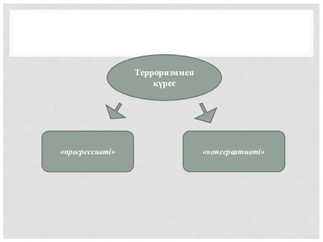 Терроризммен күрес «прогрессивті» «консервативті»