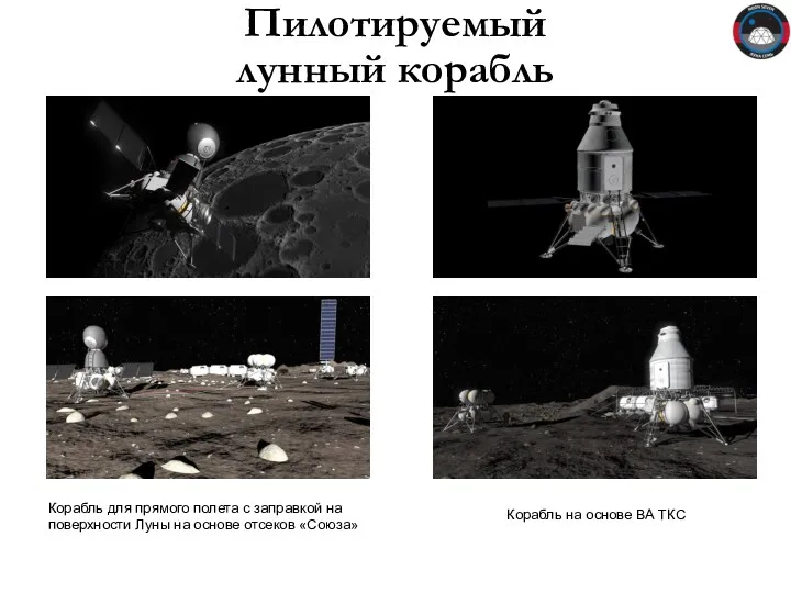 Пилотируемый лунный корабль Корабль для прямого полета с заправкой на