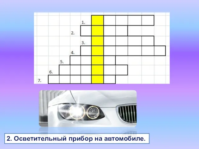 2. Осветительный прибор на автомобиле.