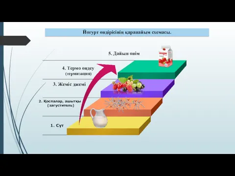 Йогурт өндірісінің қарапайым схемасы. 5. Дайын өнім