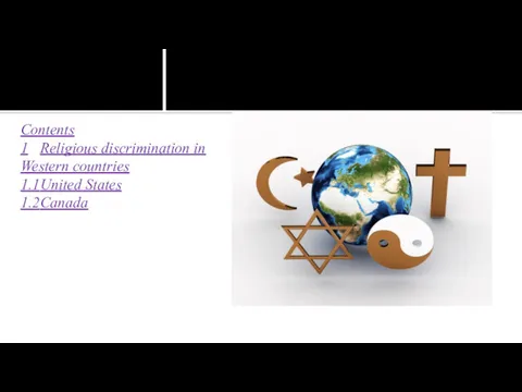 Contents 1 Religious discrimination in Western countries 1.1 United States 1.2 Canada