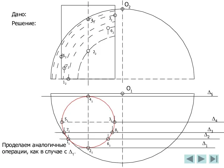 О2 12 21 ∆2 11 61 О1 ∆1 ∆3 52