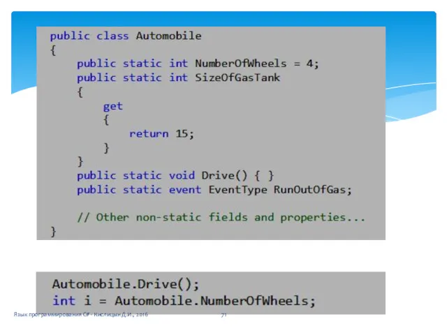 Язык программирования C# - Кислицын Д.И., 2016