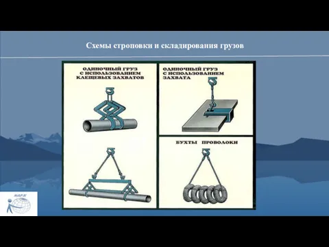 Схемы строповки и складирования грузов