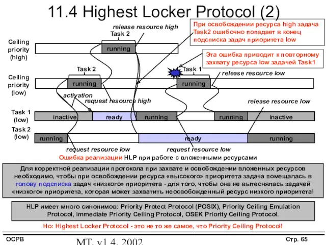 MT, v1.4, 2002 11.4 Highest Locker Protocol (2) Task 2