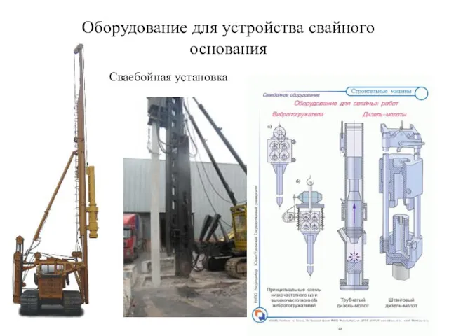 Оборудование для устройства свайного основания Сваебойная установка