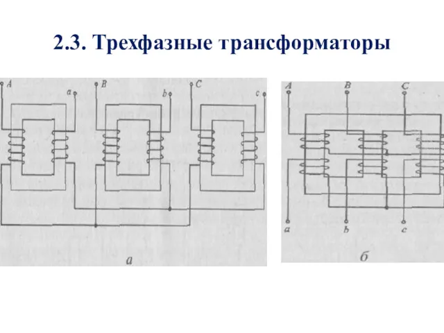 2.3. Трехфазные трансформаторы