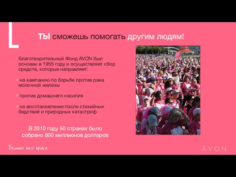 В 2010 году 50 странах было собрано 800 миллионов долларов