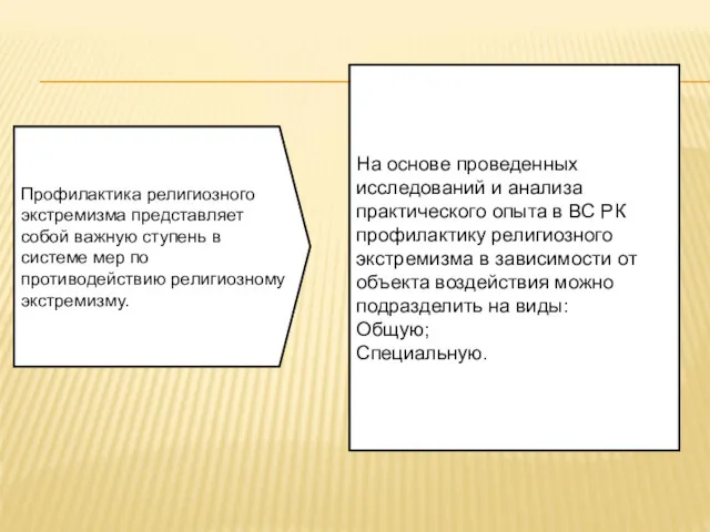 Профилактика религиозного экстремизма представляет собой важную ступень в системе мер