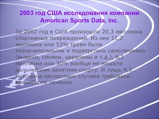 2003 год США исследования компании American Sports Data, Inc. За