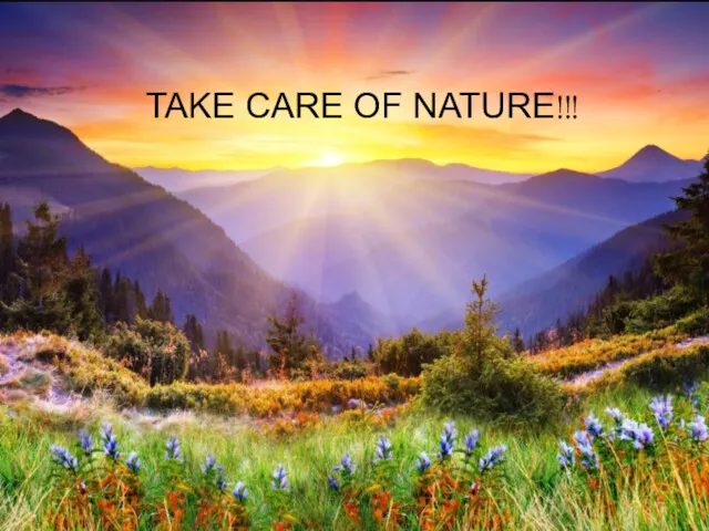 TAKE CARE OF NATURE!!!