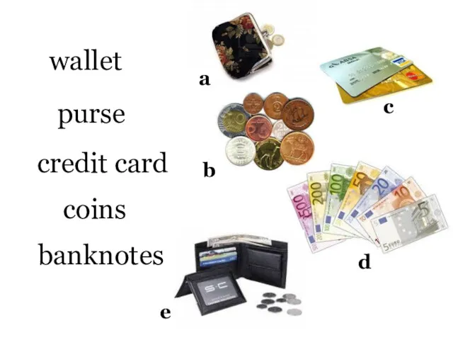 wallet purse credit card coins banknotes