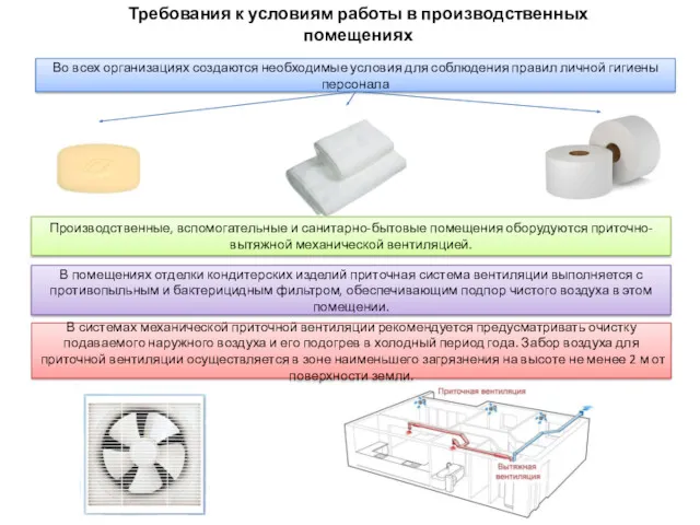 Требования к условиям работы в производственных помещениях Во всех организациях