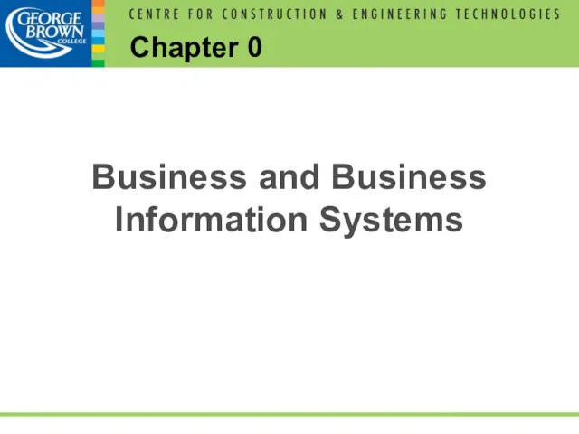 Chapter 0 Business and Business Information Systems